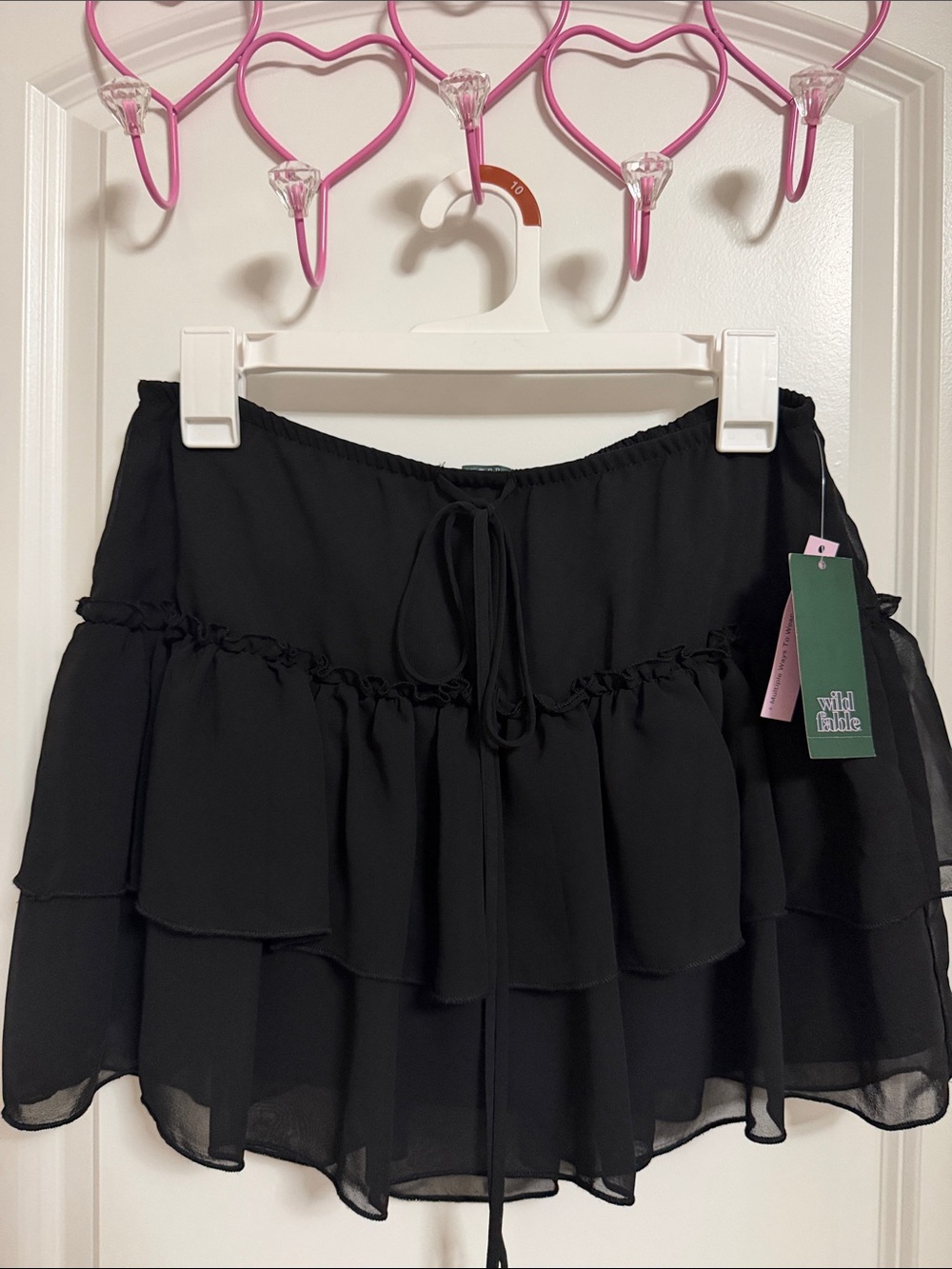 NWT Wild Fable Black Ruffled Tiered Mini Skirt